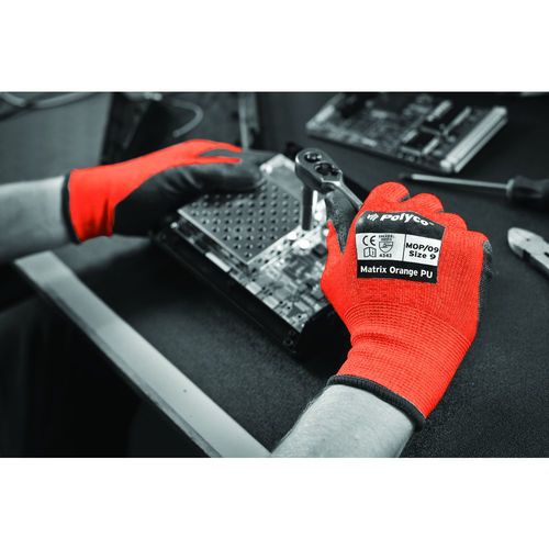 Matrix® Orange PU C3 Gloves (5010699539441)